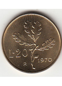 1970 Lire 20 Conservazione Fior di Conio Italia